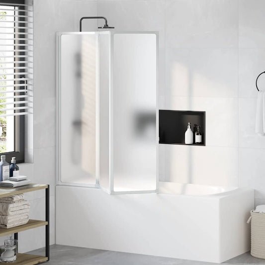 140785 Shower Bath Screen Wall 141 x 132 cm 3 Panels Foldable