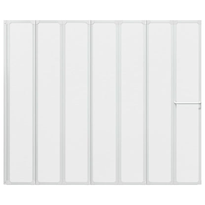 Shower Bath Screen Wall 140 x 168 cm 7 Panels Foldable with Towel Rack