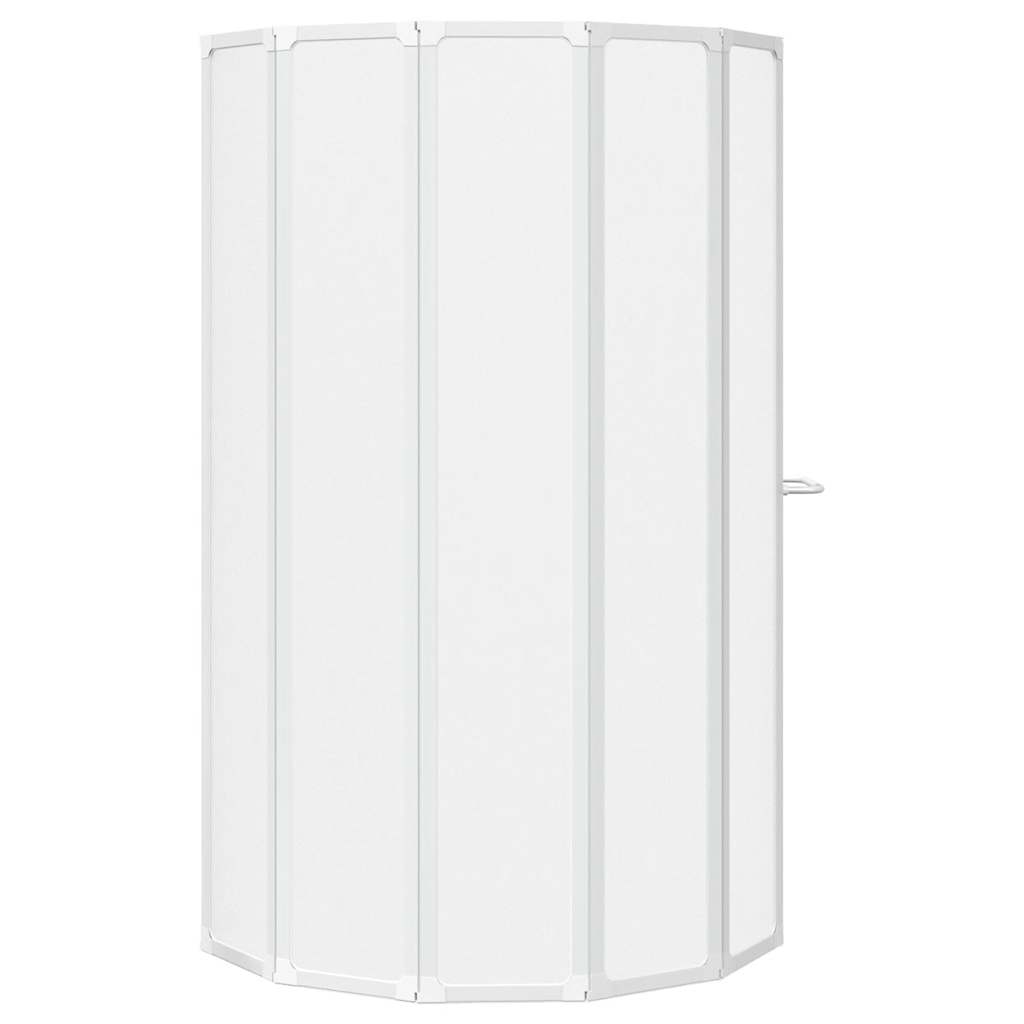 Shower Bath Screen Wall 140 x 168 cm 7 Panels Foldable with Towel Rack