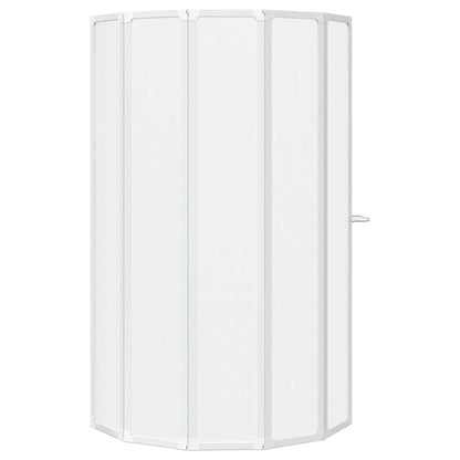 Shower Bath Screen Wall 140 x 168 cm 7 Panels Foldable with Towel Rack