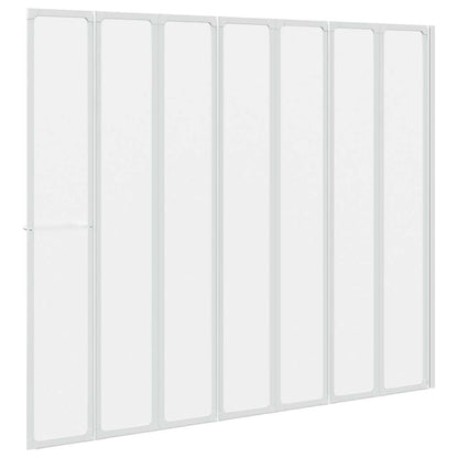 Shower Bath Screen Wall 140 x 168 cm 7 Panels Foldable with Towel Rack