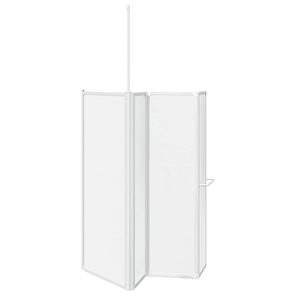 Shower Bath Screen Wall L Shape 70 x 120 x 137 cm 4 Panels Foldable