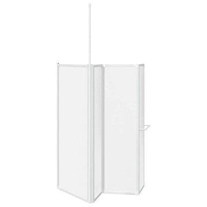 Shower Bath Screen Wall L Shape 70 x 120 x 137 cm 4 Panels Foldable
