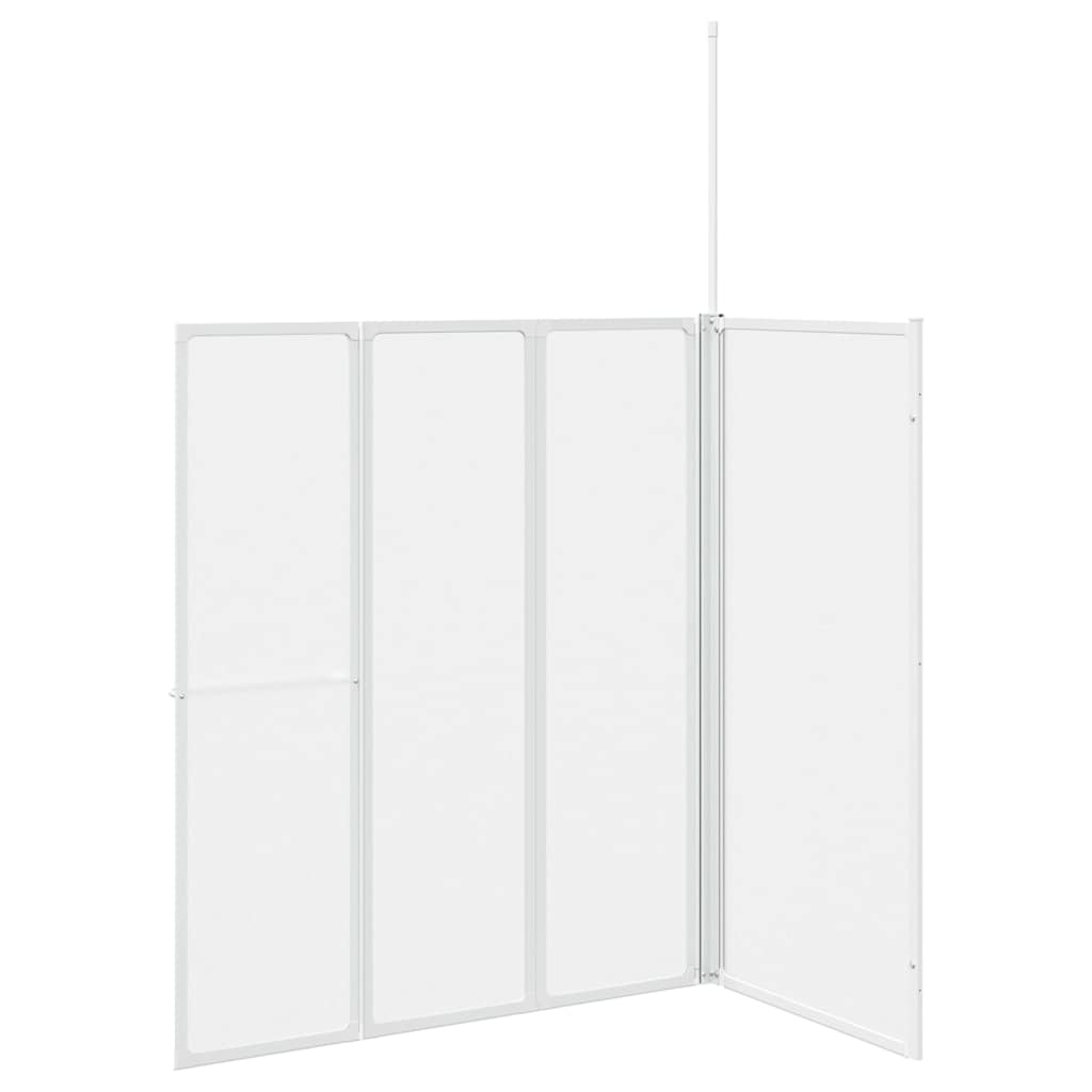 Shower Bath Screen Wall L Shape 70 x 120 x 137 cm 4 Panels Foldable