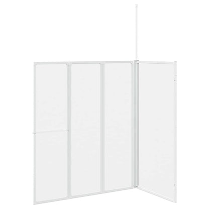 Shower Bath Screen Wall L Shape 70 x 120 x 137 cm 4 Panels Foldable