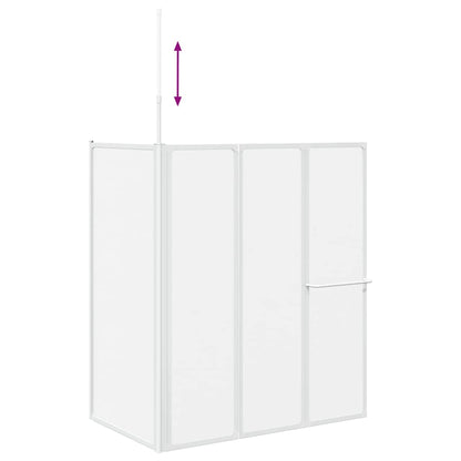 Shower Bath Screen Wall L Shape 70 x 120 x 137 cm 4 Panels Foldable
