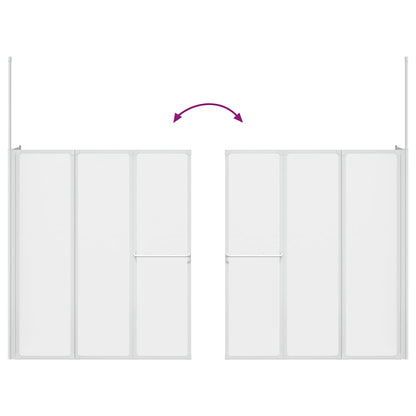 Shower Bath Screen Wall L Shape 70 x 120 x 137 cm 4 Panels Foldable