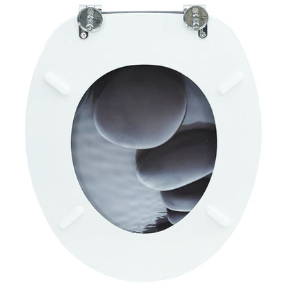 WC Toilet Seat MDF Lid Stones