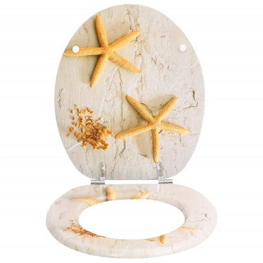 WC Toilet Seat MDF Lid Starfish