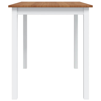5 Piece Dining Set Brown and White