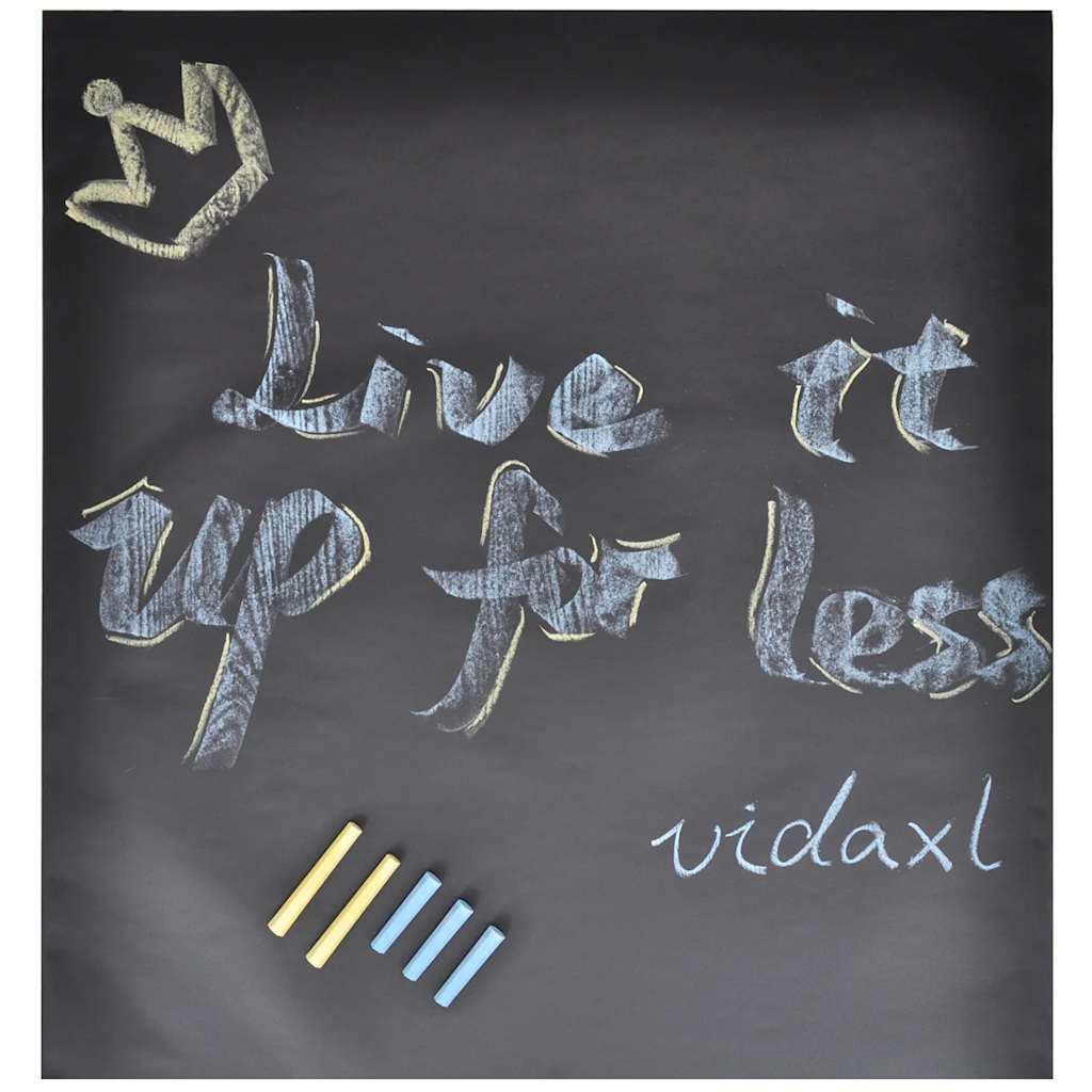 Wall Sticker Blackboard 0.6 x 2 m 2 Rolls with Chalks