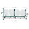 Garden Mesh Gate Fence Door Wall Grille 113.8" x 29.5" / 120.5" x 49.2"