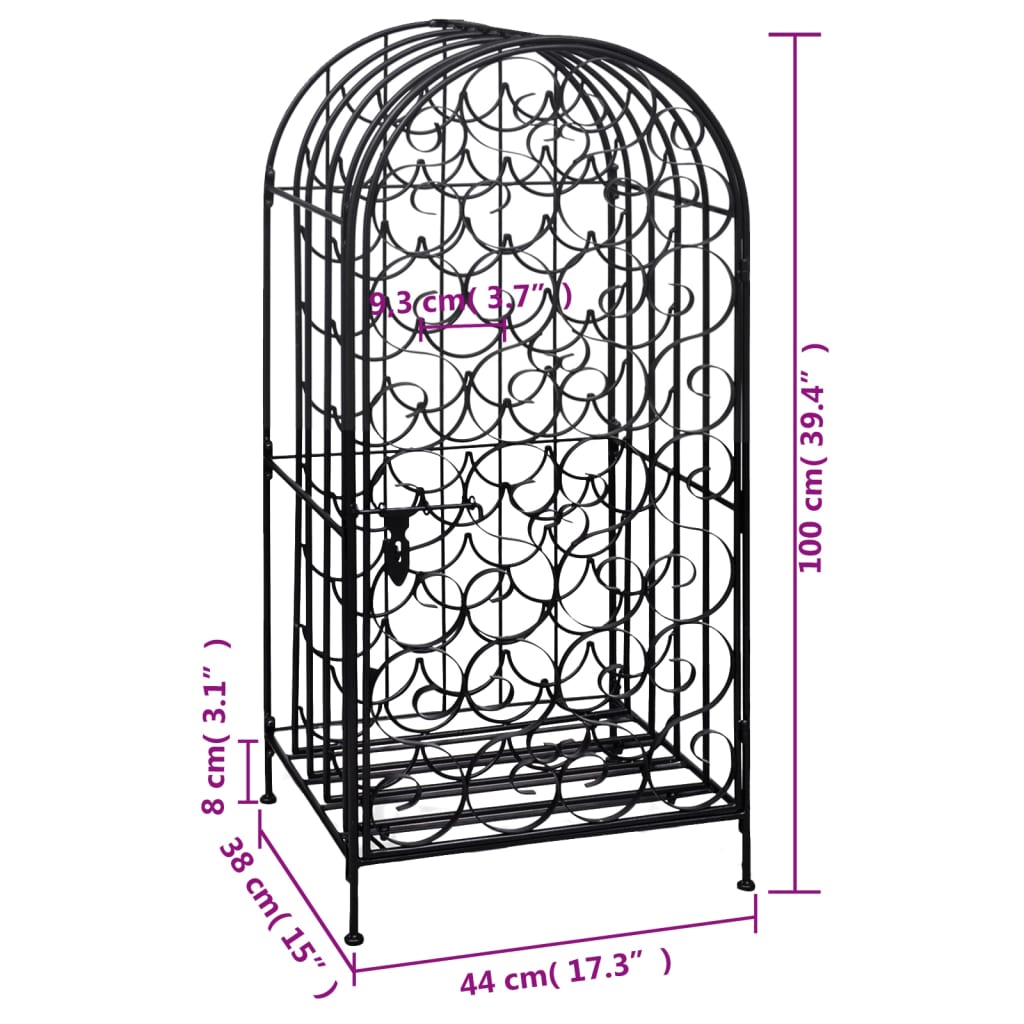 Wine Rack for 35 Bottles Metal