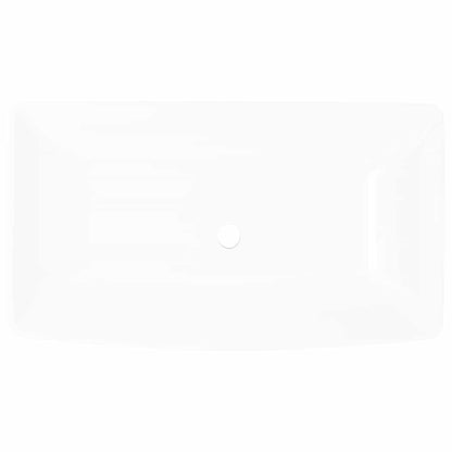 Luxury Ceramic Basin Rectangular Sink White 71 x 39 cm