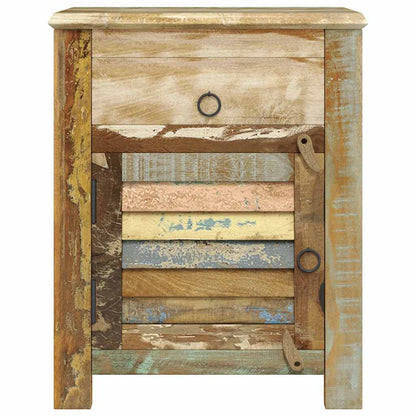 End Table with 1 Drawer 1 Door Reclaimed Wood