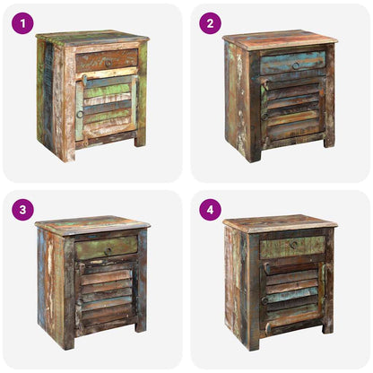 End Table with 1 Drawer 1 Door Reclaimed Wood