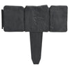 Plastic Garden / Lawn Fence Stone Look 41 pcs 32.8'