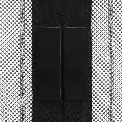 Insect Door Curtains 2 pcs 82.7"x39.4" Magnet Black