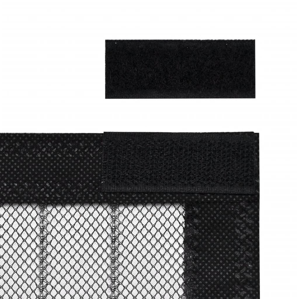 Insect Door Curtains 2 pcs 82.7"x39.4" Magnet Black