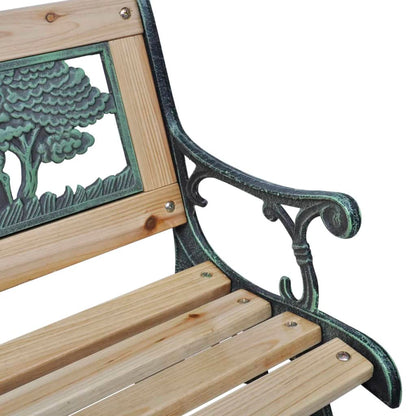 Garden Bench | Bronze and Wood | Wood and Iron | 84 cm