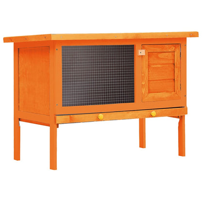 Rabbit Hutch Natural Solid pine wood, plywood and iron Large