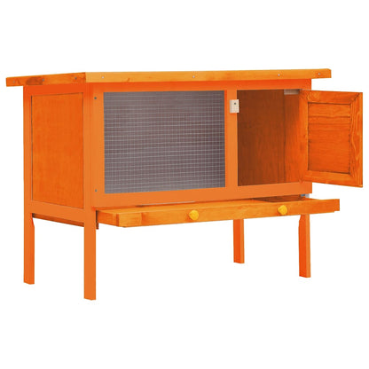 Rabbit Hutch Natural Solid pine wood, plywood and iron Large