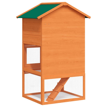Rabbit Hutch Brown Pine Wood Large Durable Rabbit Hutch