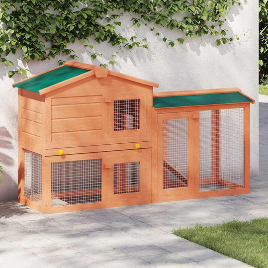 Outdoor Large Rabbit Hutch Small Animal House Pet Cage Wood
