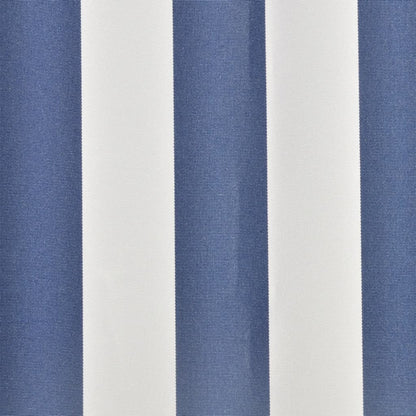 Awning Top Sunshade Canvas Blue & White 3 x 2.5 m (Frame Not Included)