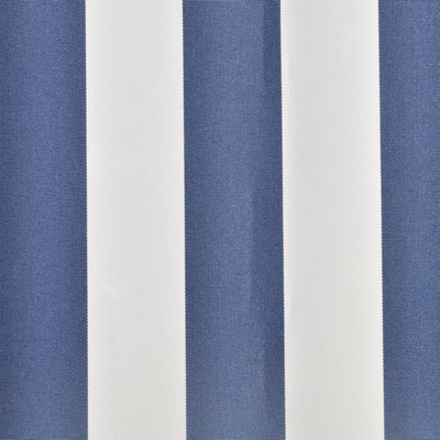 Awning Top Sunshade Canvas Blue & White 4 x 3 m