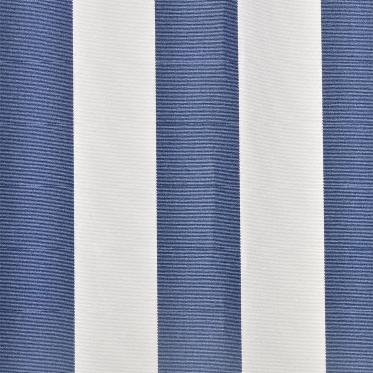 Awning Top Sunshade Canvas Blue & White 4 x 3 m