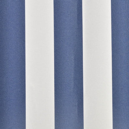 Awning Top Sunshade Canvas Blue & White 6 x 3 m