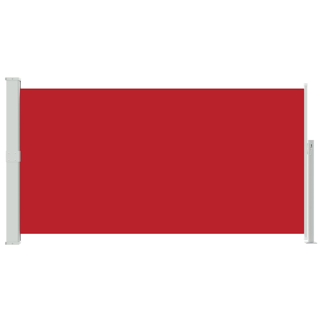 Side Awning | Red | Polyester | 160 x 300 cm | Adjustable Armrests