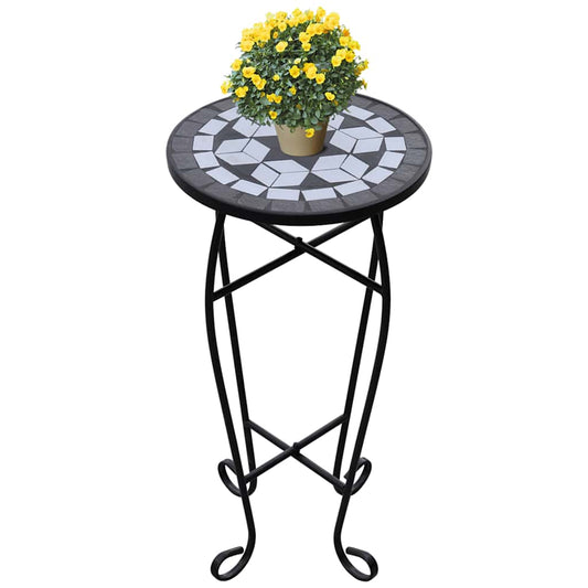 Plant Stand | Black and white | Iron and ceramic | Medium | Durable