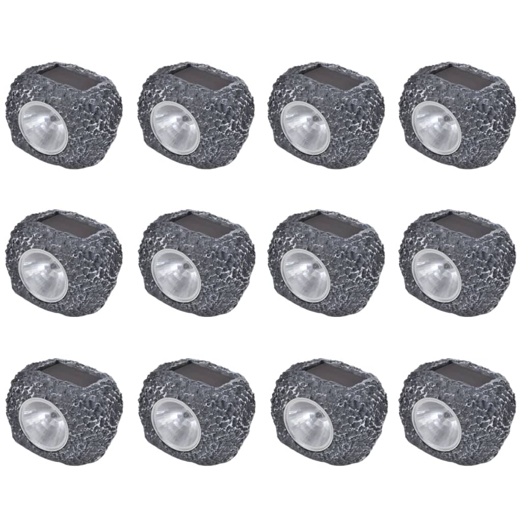 vidaXL Garden Light Grey Plastic Small Solar Garden Light Other