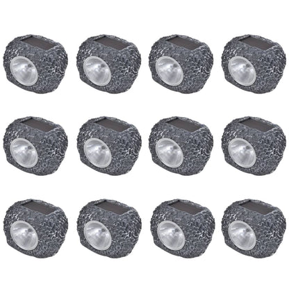 vidaXL Garden Light Grey Plastic Small Solar Garden Light Other