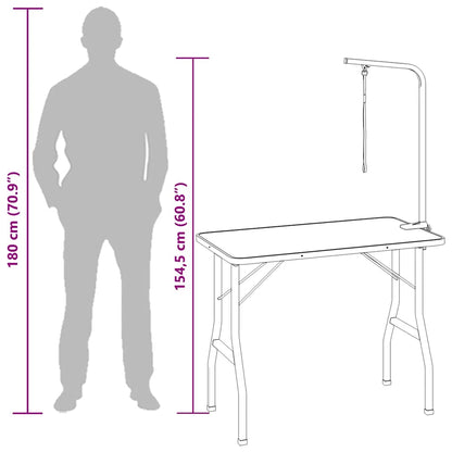 Grooming Table | Black | MDF with rubber surface | Large