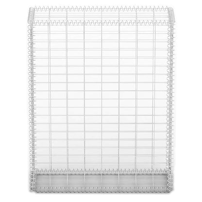 Gabion Basket with Lids Galvanised Wire 100 x 80 x 30 cm