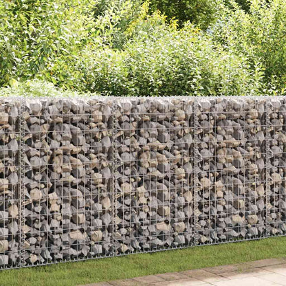 Gabion Basket with Lids Galvanised Wire 100 x 80 x 30 cm