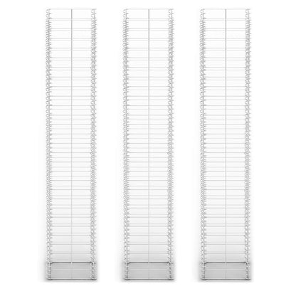 Gabion Set 3 pcs Galvanized Wire 9.8"x9.8"x59"