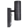 LED Wall Lamp Stainless Steel Cylinder Shape Black with Sensor