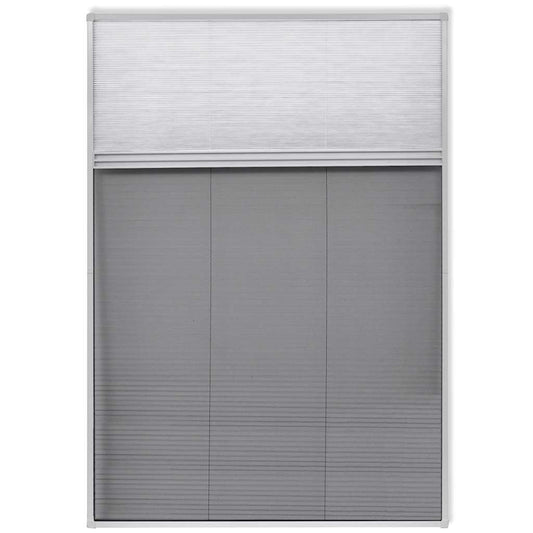 Insect Plisse Screen Window Aluminium 160 x 80 cm with Shade