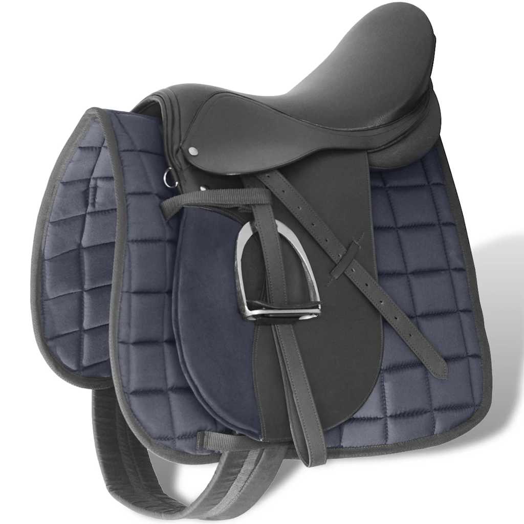 Horse Riding Saddle | Black | Leather | 17.5 inch | Durable