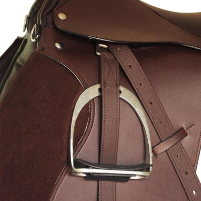 Saddle | Brown | Real Leather | 17.5 inches | Durable | Horse Saddle