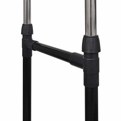 Clothes Rack | Set of 2 | Black, Silver | Stainless Steel, PP Plastic