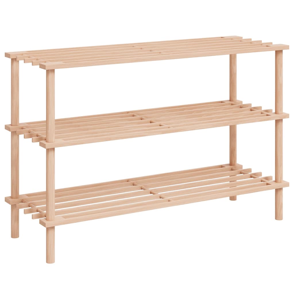 3-Tier Shoe Racks 2 pcs Solid Fir Wood