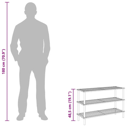 3-Tier Shoe Racks 2 pcs Solid Fir Wood