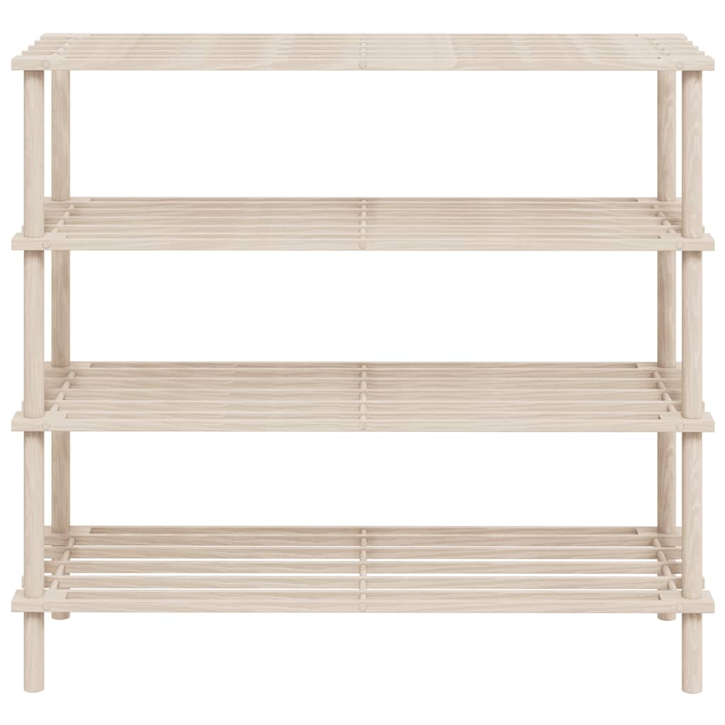 4-Tier Shoe Racks 2 pcs Solid Fir Wood