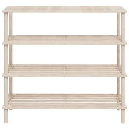 4-Tier Shoe Racks 2 pcs Solid Fir Wood