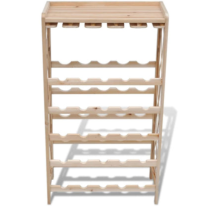 241068 vidaXL Wine Rack for 25 Bottles Solid Fir Wood